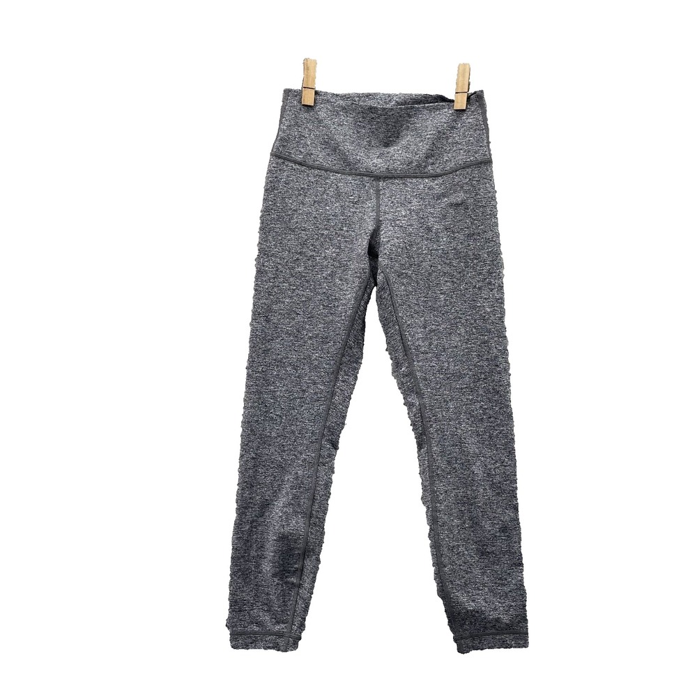Lululemon Wunder Train Leggings Women's 8 Heather Gray High Traning Running Yoga